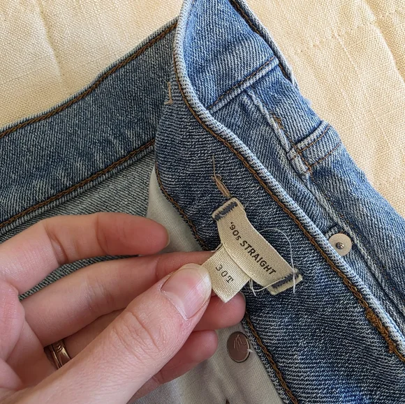 Madewell 90s Straight High Rise Jeans 30 Tall - Picture 9 of 10